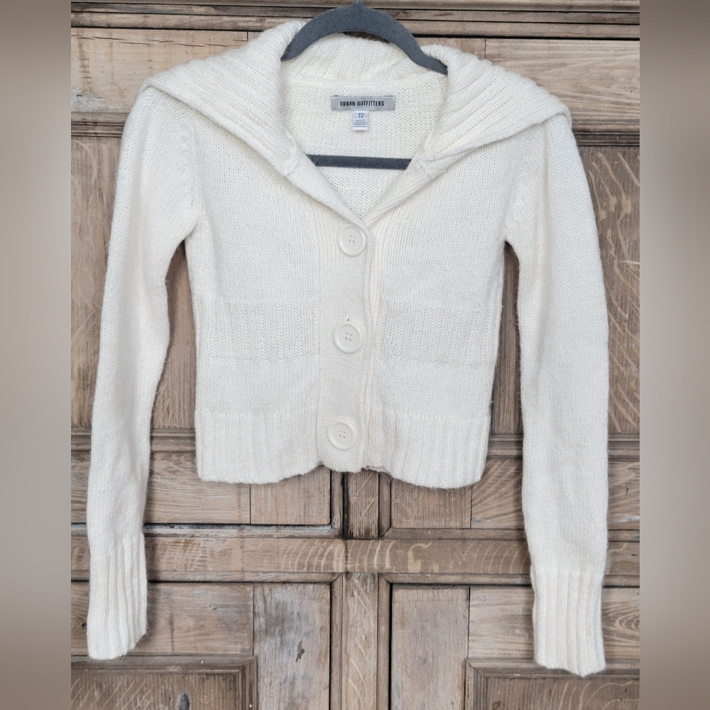 Urban Outfitters Ivory Knit Cardigan